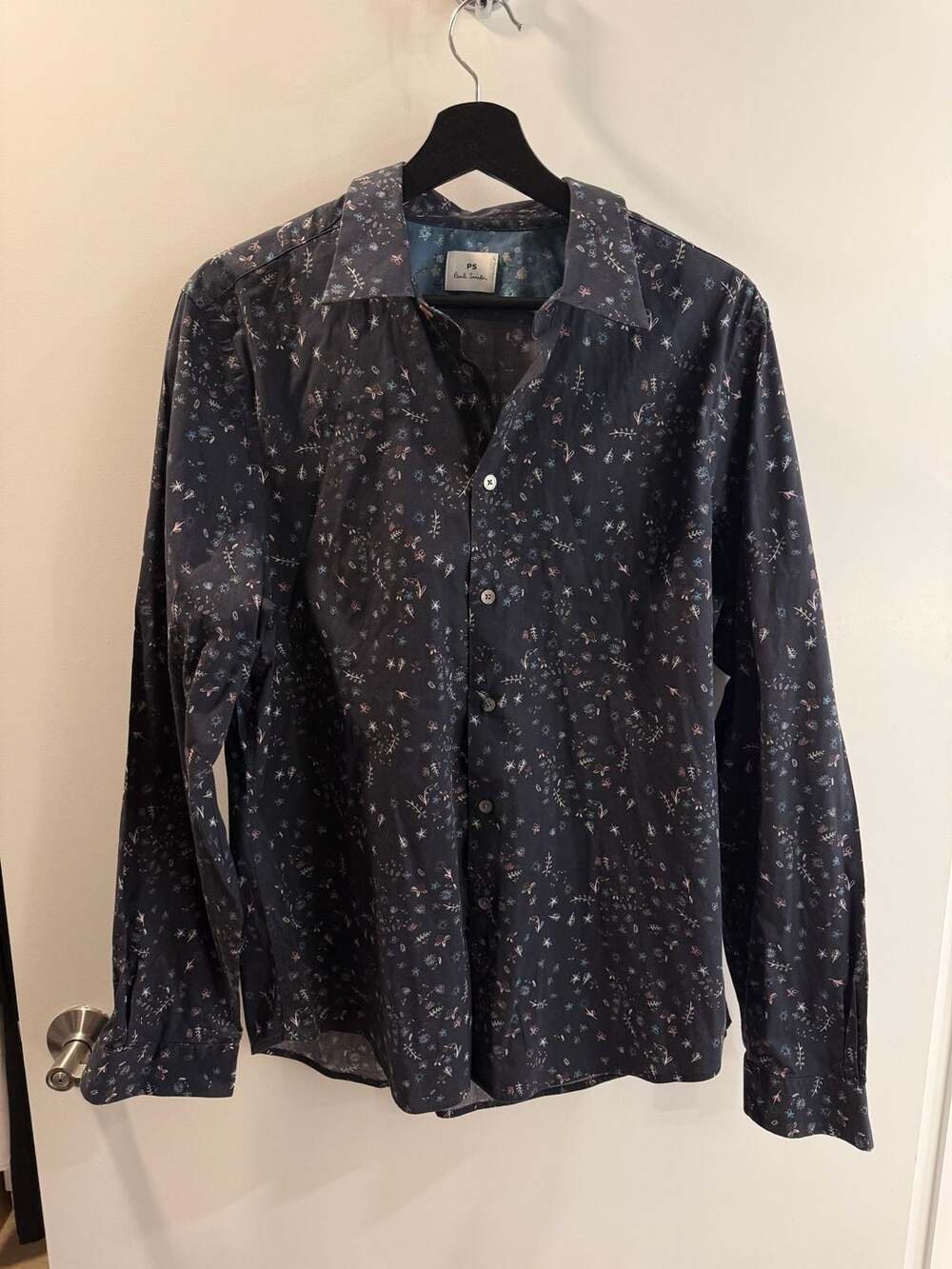 PS Paul Smith Tailored Fit Floral Print Long Sleeve Shirt Size L